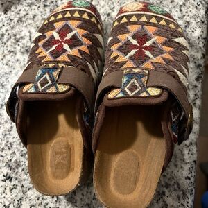 Colorful Patterned Mules